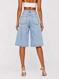 Bermude din denim cu pietre