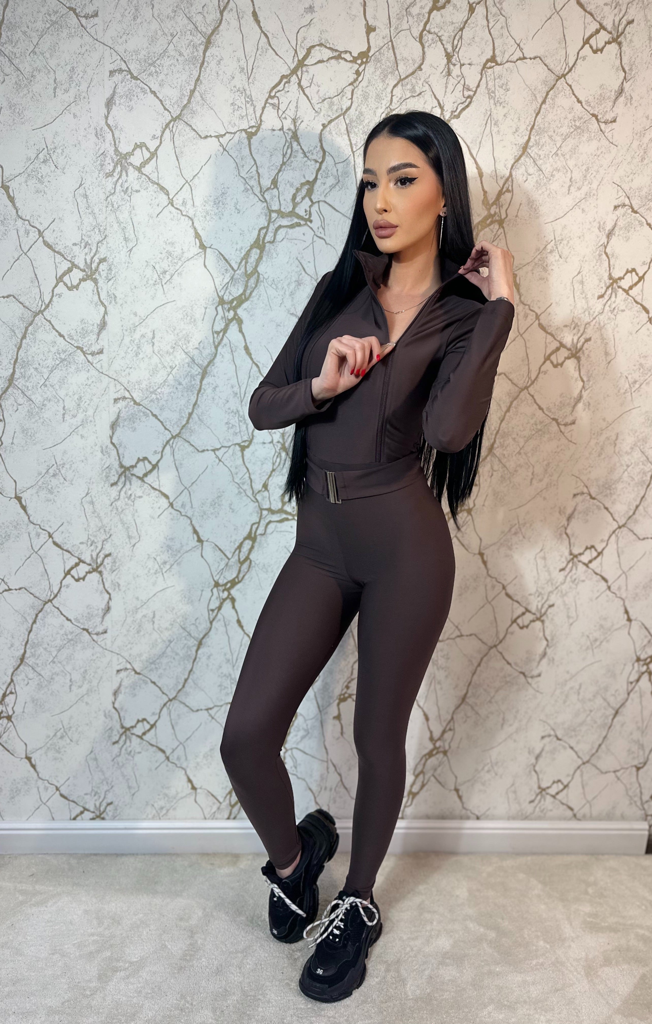 Salopeta Modelatoare Lycra Brown