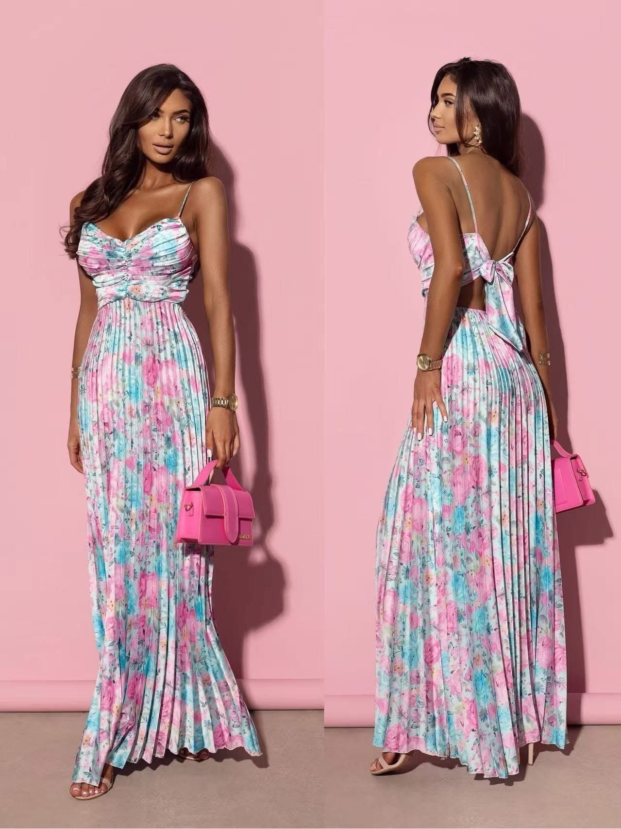 Rochie Plisată Leyla Floral Print