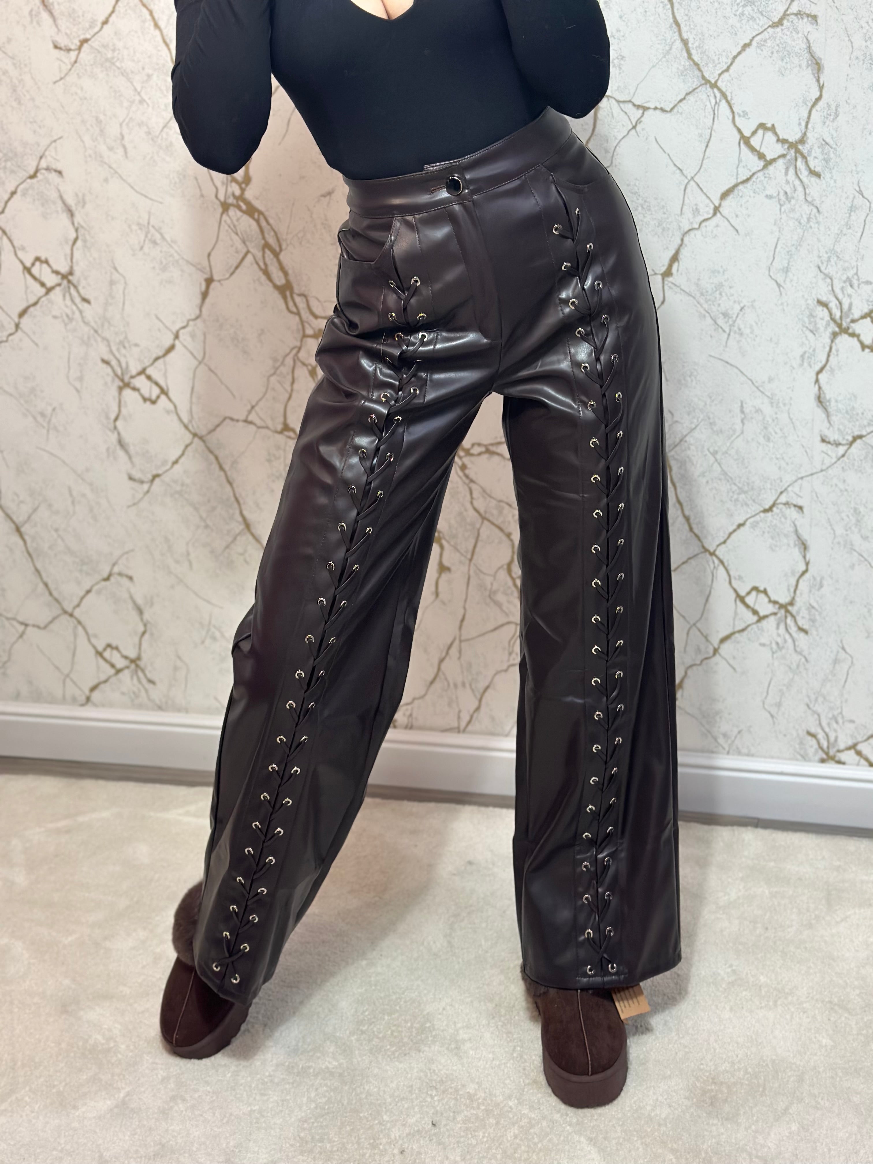 Pantaloni Piele Ecologică Clarice