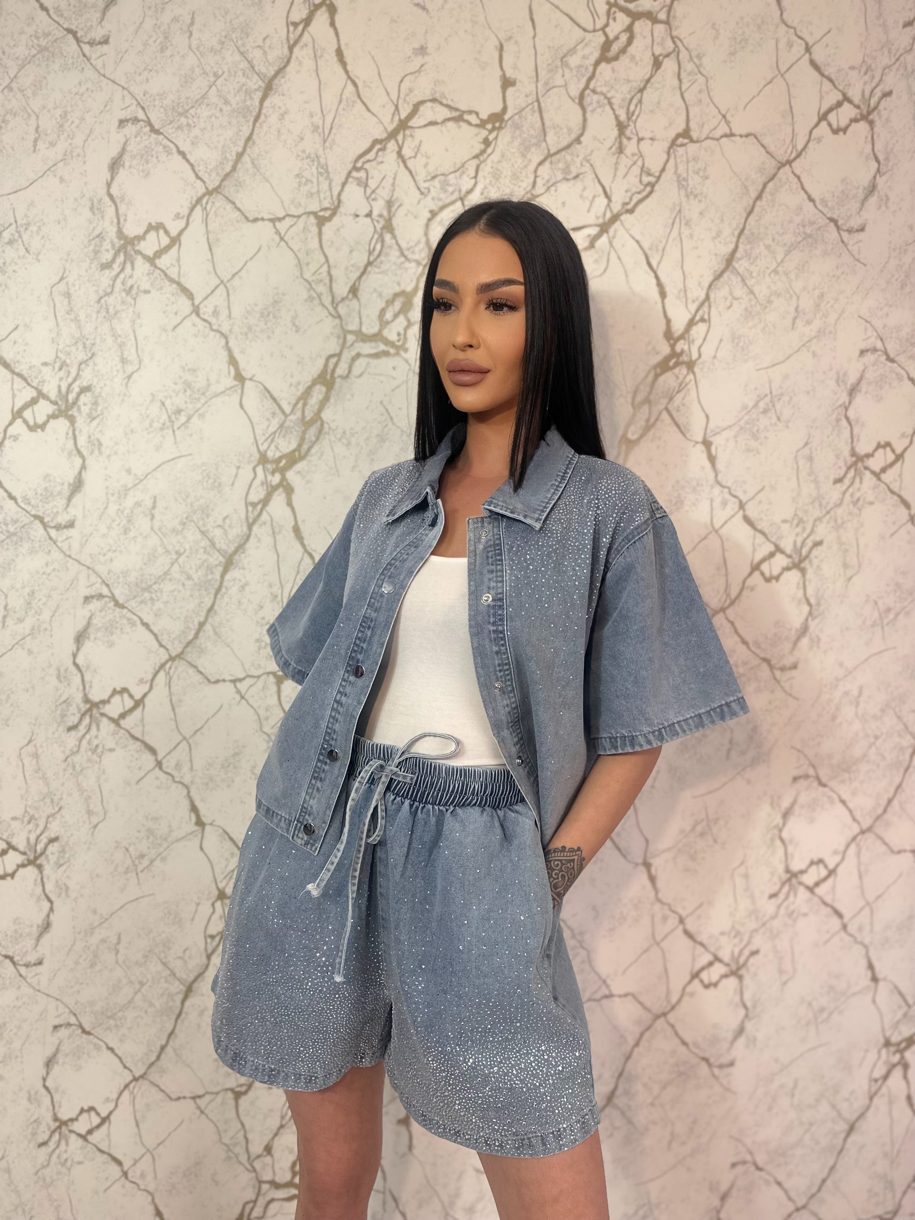 Set Crystal Denim