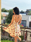 Rochie Ribbon Cherry White