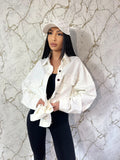 Jachetă Denim White