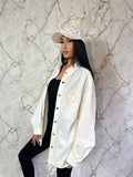 Jachetă Denim White