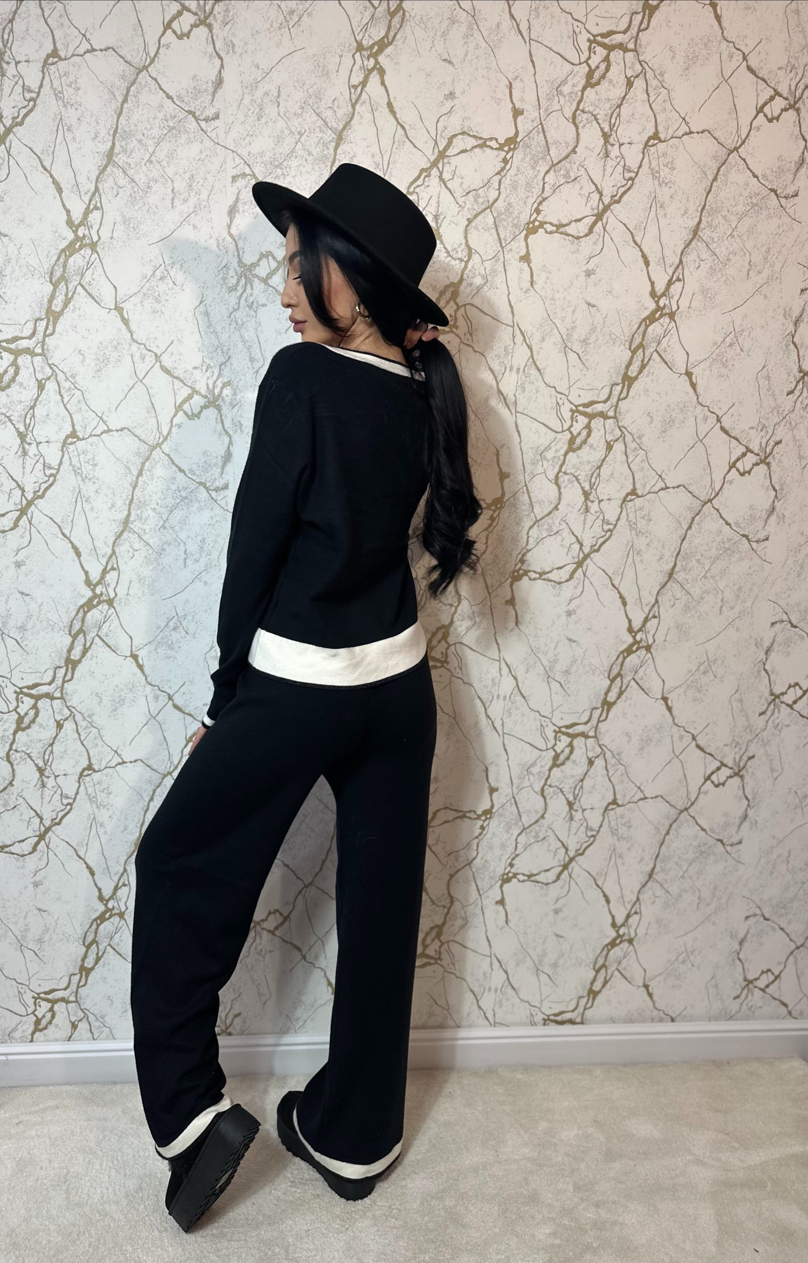 Compleu Tricot Elegance Black