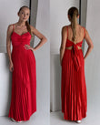 Rochie Plisată Leyla Red