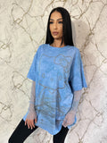 Tricou Coreea Style Hello Kitty Bleu