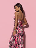 Rochie Plisată Leyla Floral Black