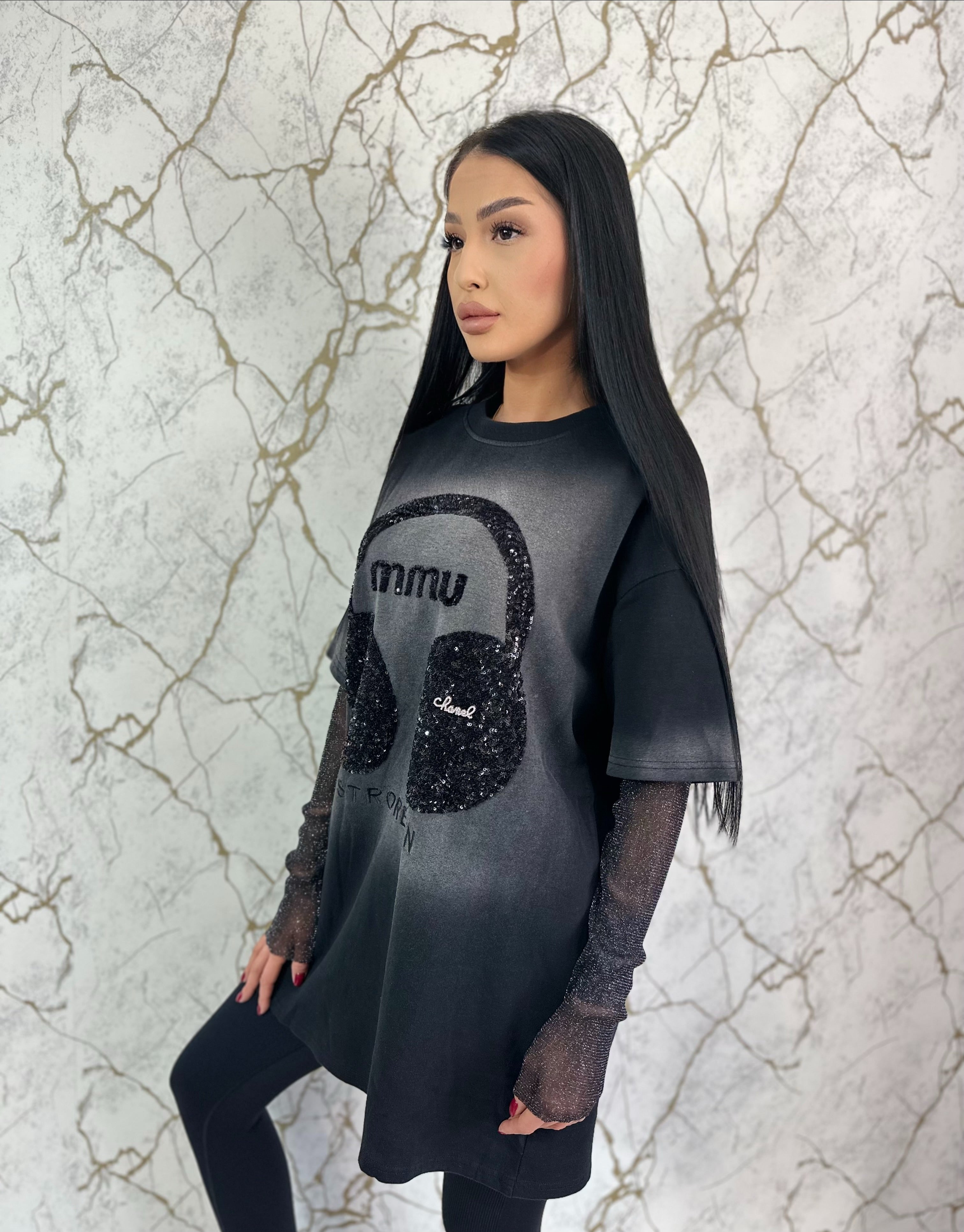 Tricou mâneci plasă Miu