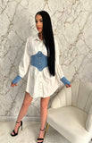 Cămașă Corset Denim