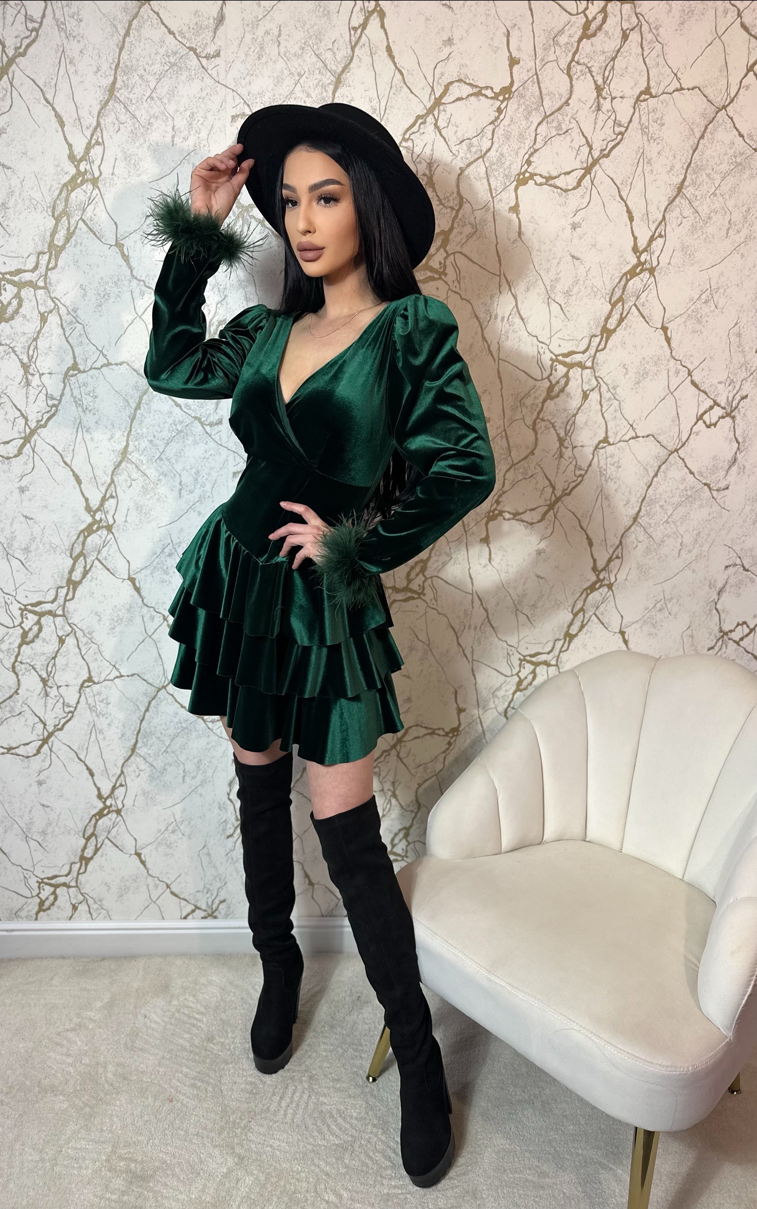 Rochie Prive Puf Green