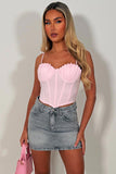 Fusta Pink Sparkle Grey