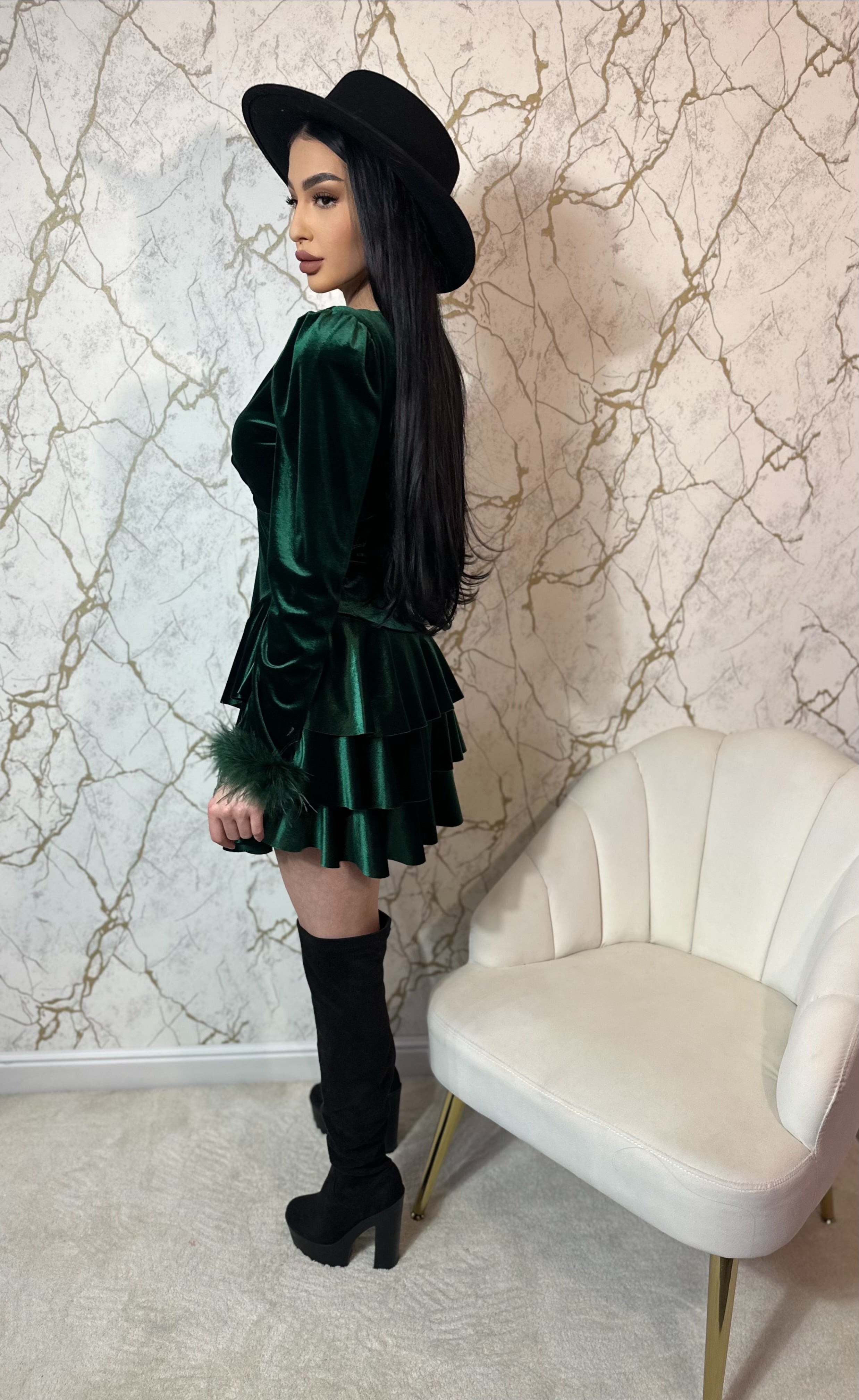 Rochie Prive Puf Green