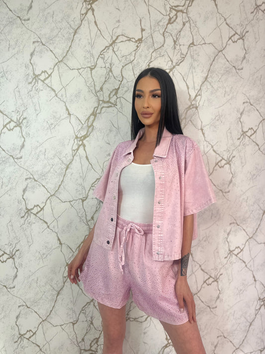 Set Crystal Denim Pink