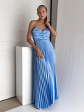 Rochie Plisată Leyla  Baby Blue