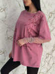 Tricou Dantelă Pink