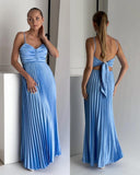 Rochie Plisată Leyla  Baby Blue