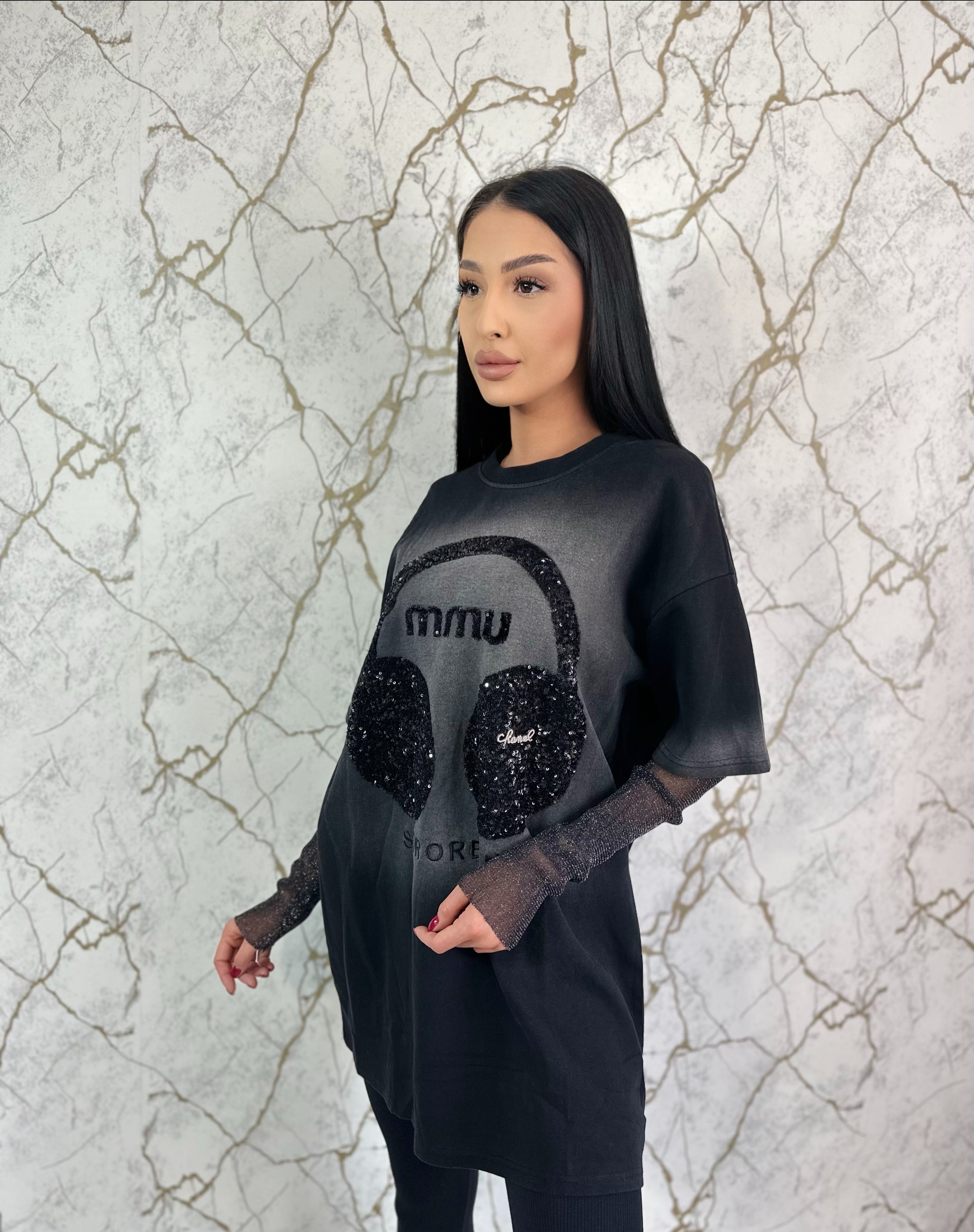 Tricou mâneci plasă Miu