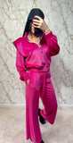 Compleu Catifea Glitter Pink