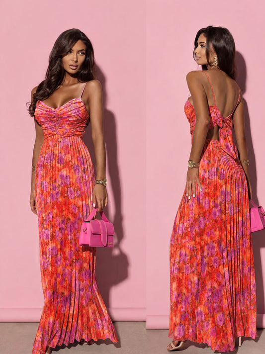 Rochie Plisata Leyla Floral Print