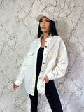 Jachetă Denim White