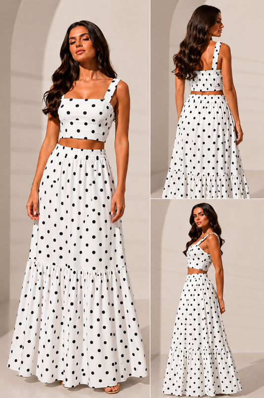 Fustă Maxi & Top Elastic cu Cupe