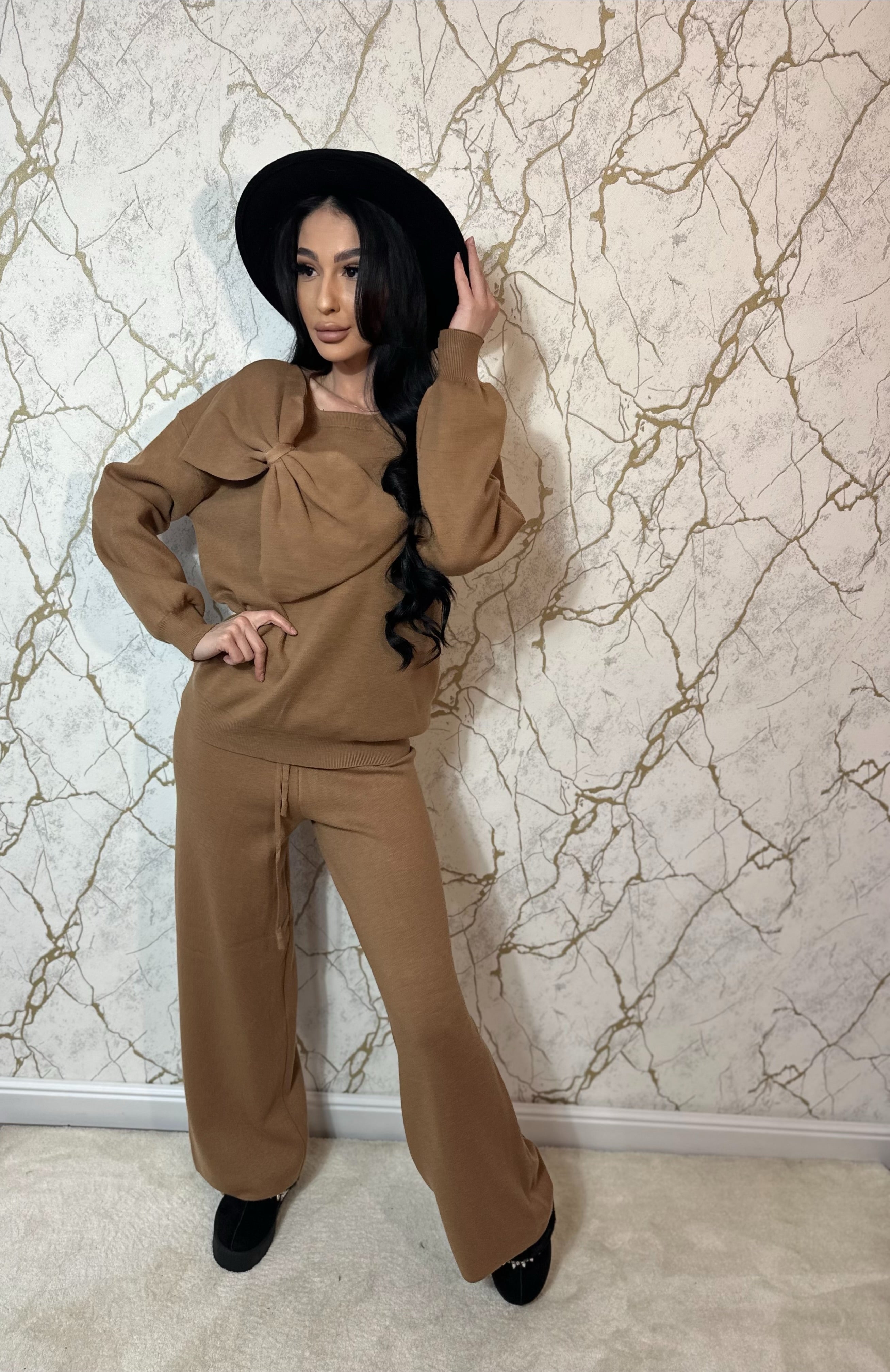 Compleu Tricot Ribbon Brown