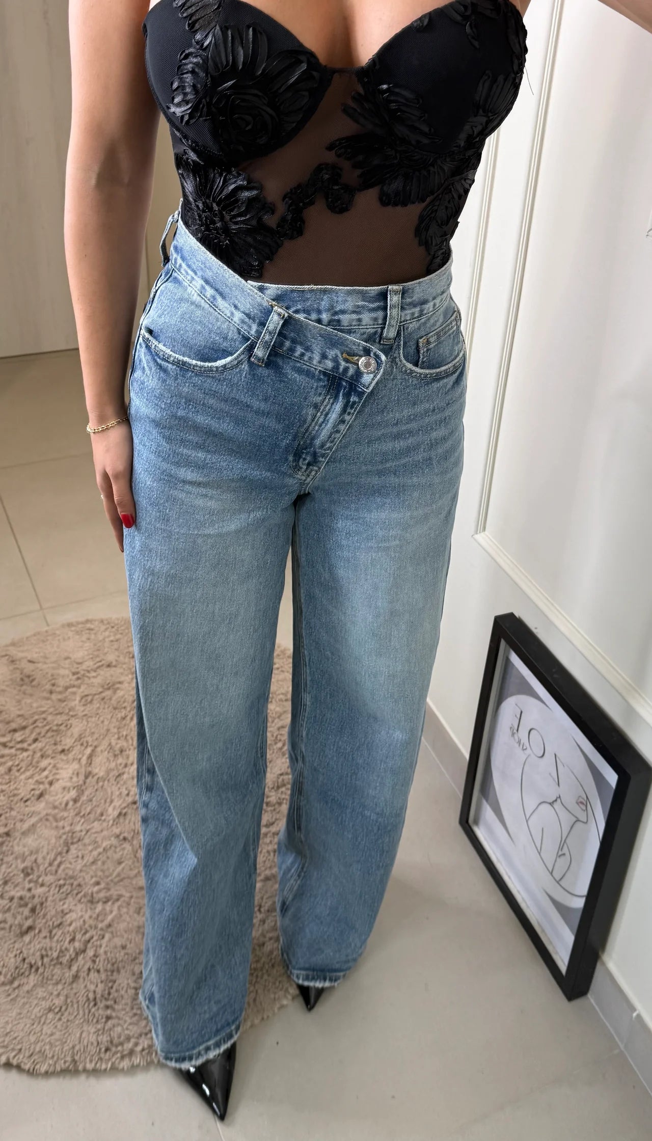 Blugi double waist