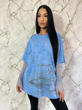 Tricou Coreea Style Hello Kitty Bleu