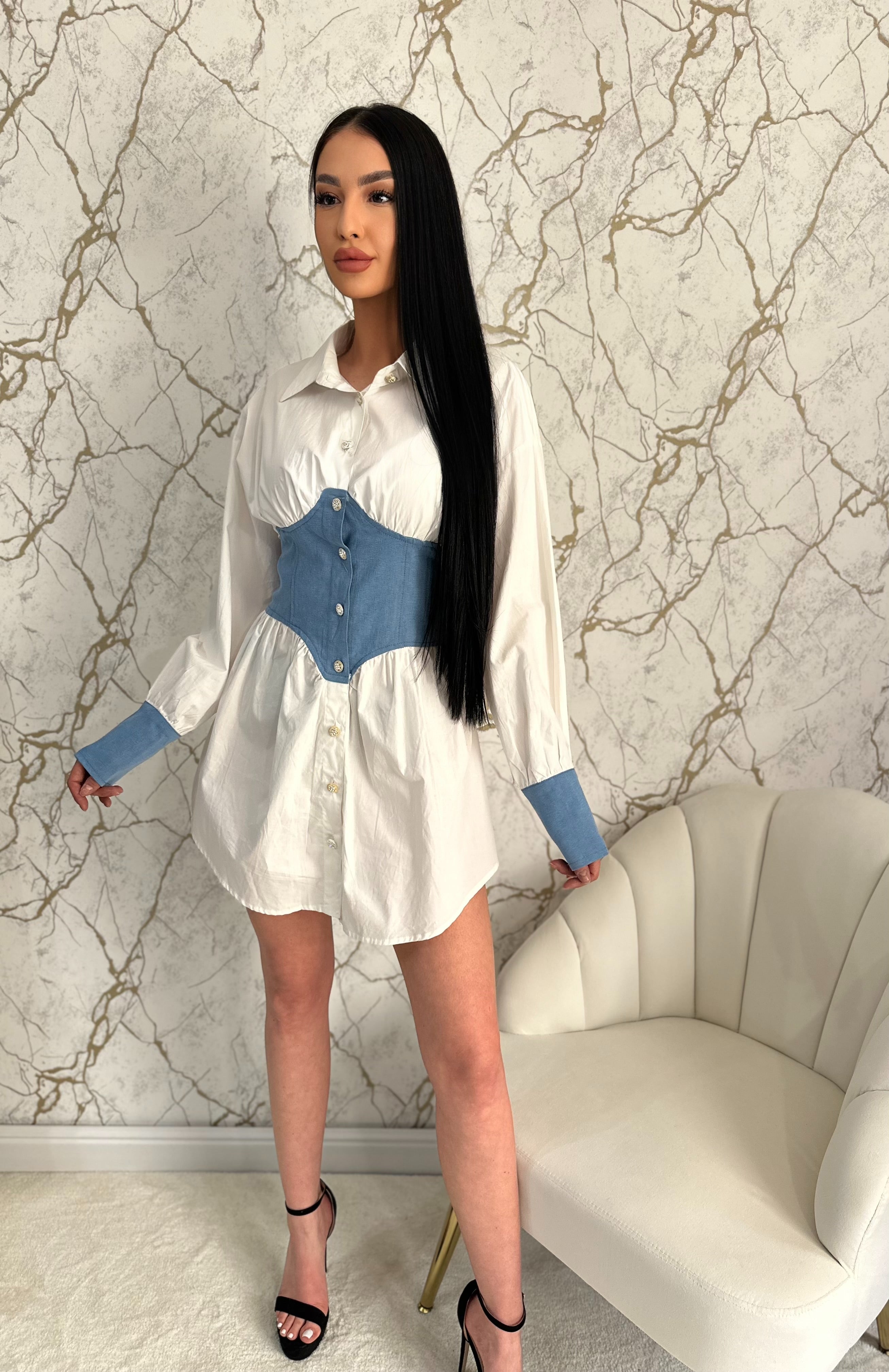 Cămașă Corset Denim