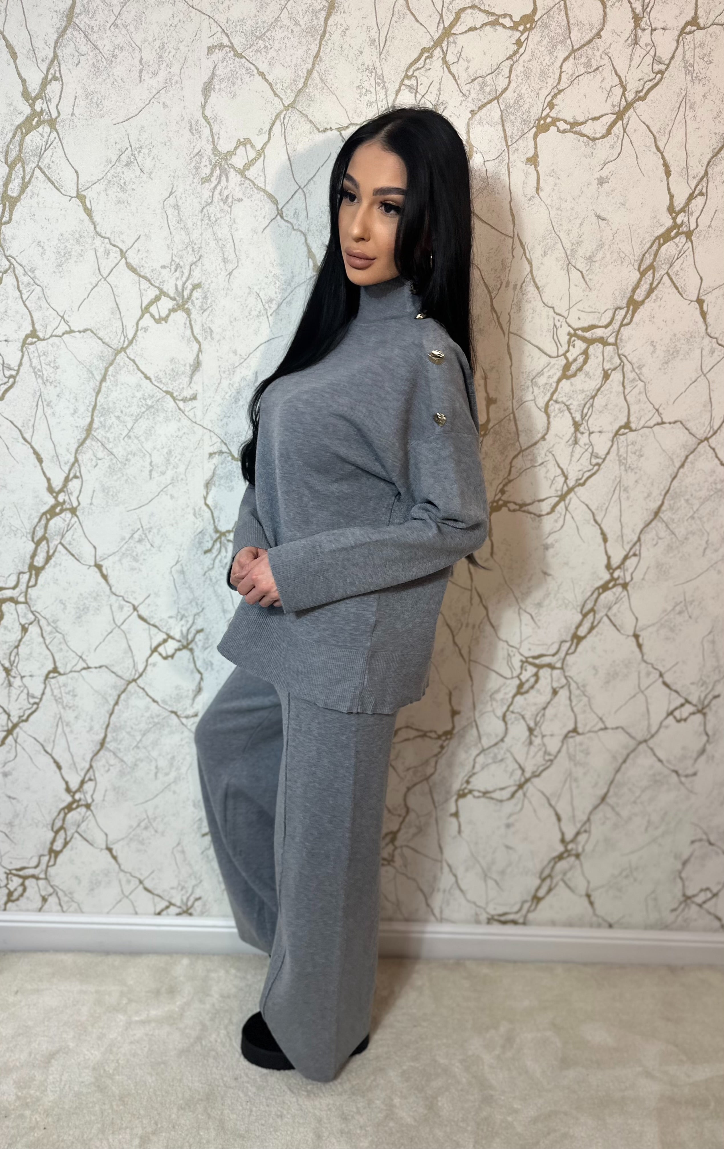 Compleu Tricot Isa Grey