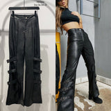 Pantaloni Cargo Piele Eco - Demhana Boutique 