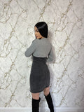 Rochie bodycon cu șnururi