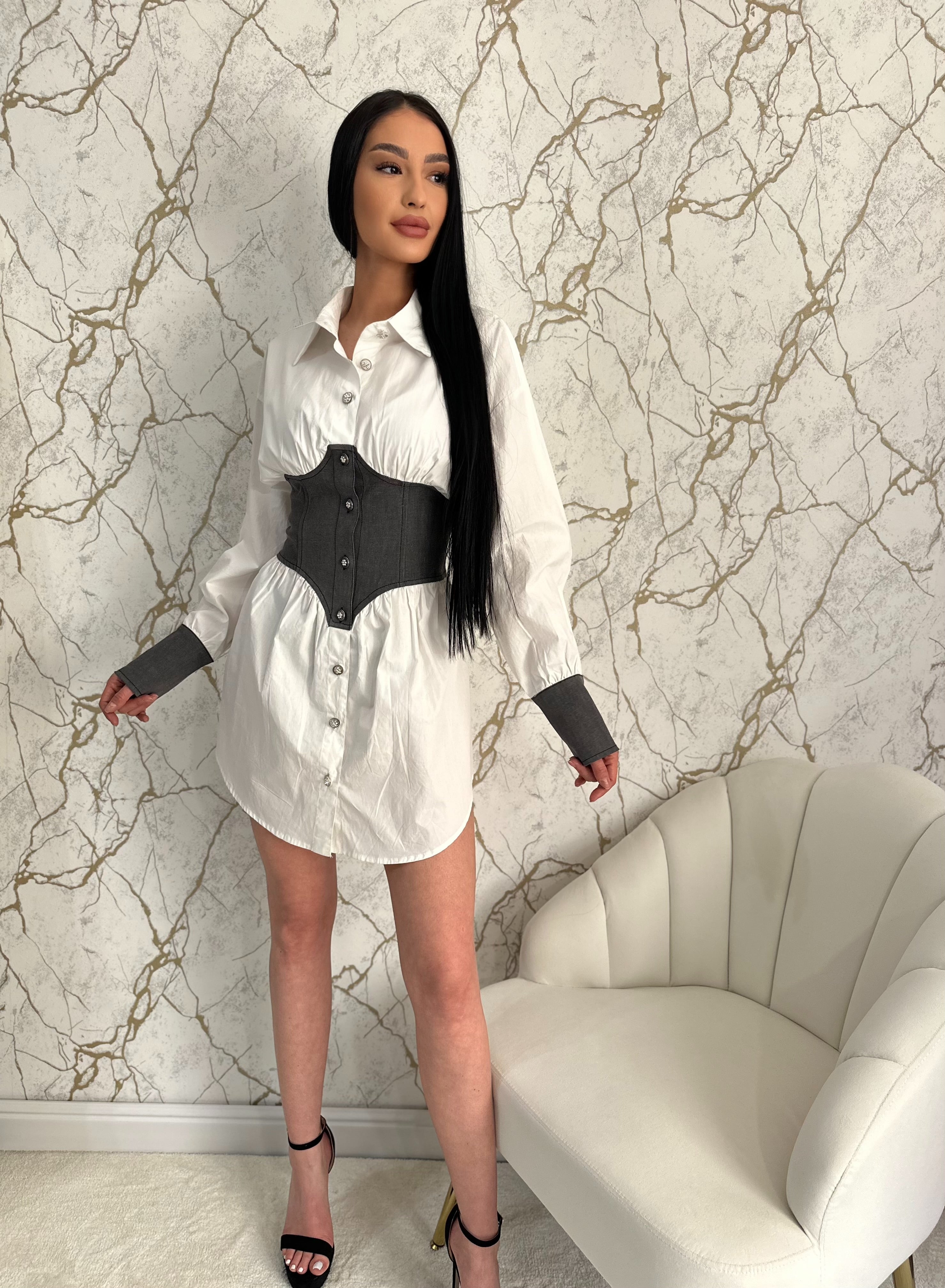 Cămașă Corset Denim