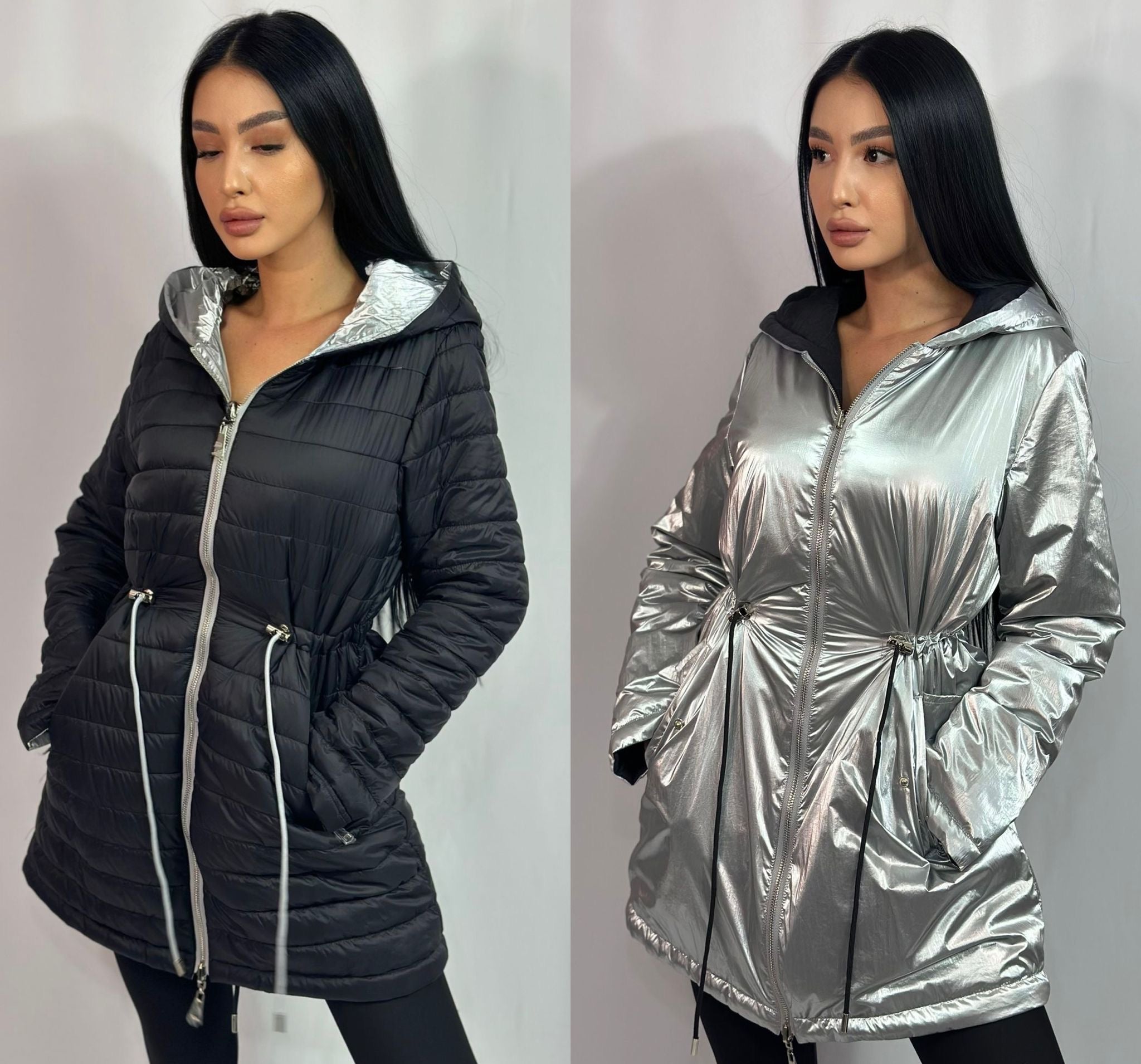Geacă Double Style Black - Demhana Boutique 