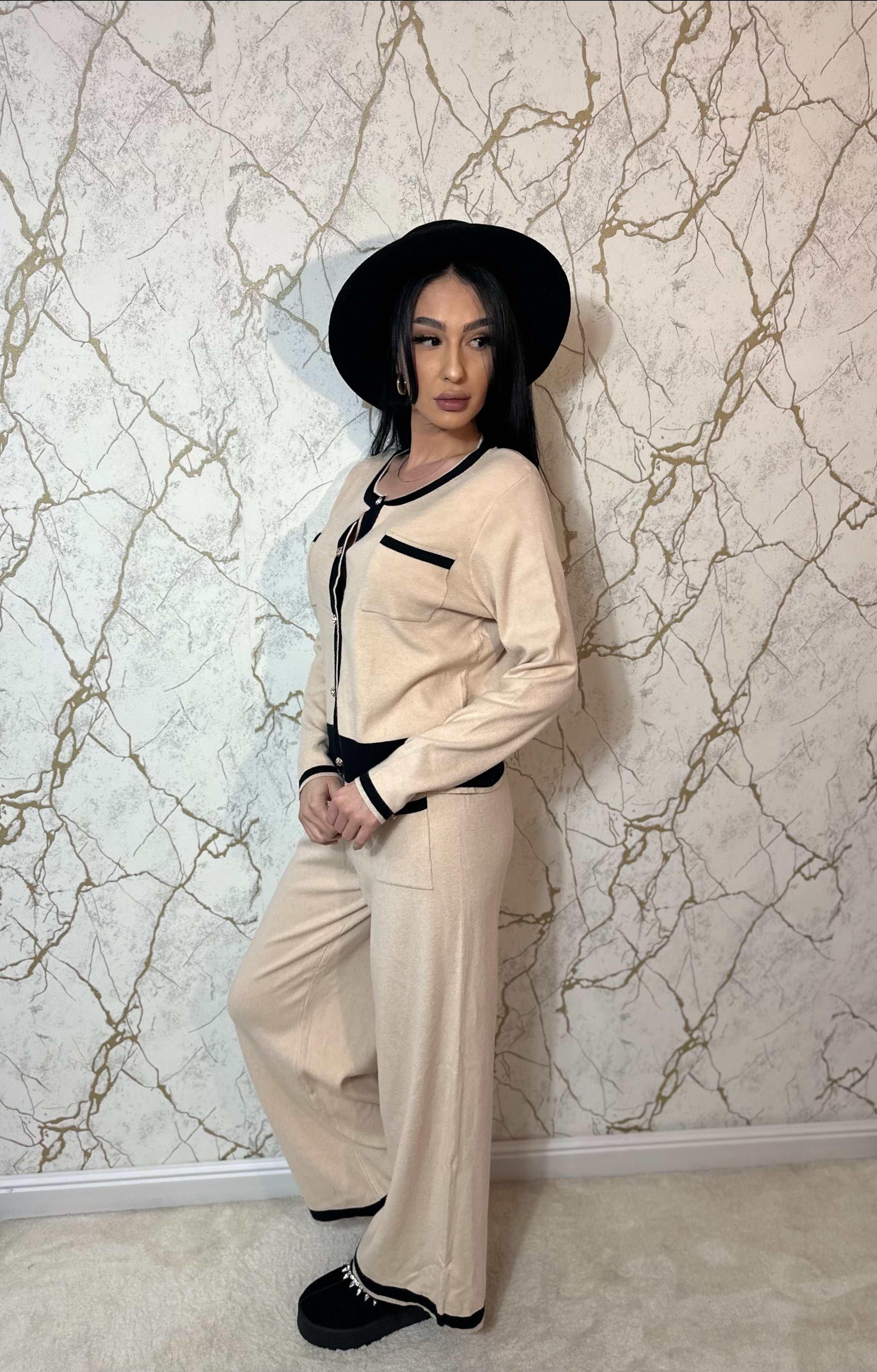 Compleu Tricot Elegance Beige