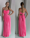 Rochie Plisată Leyla Pink
