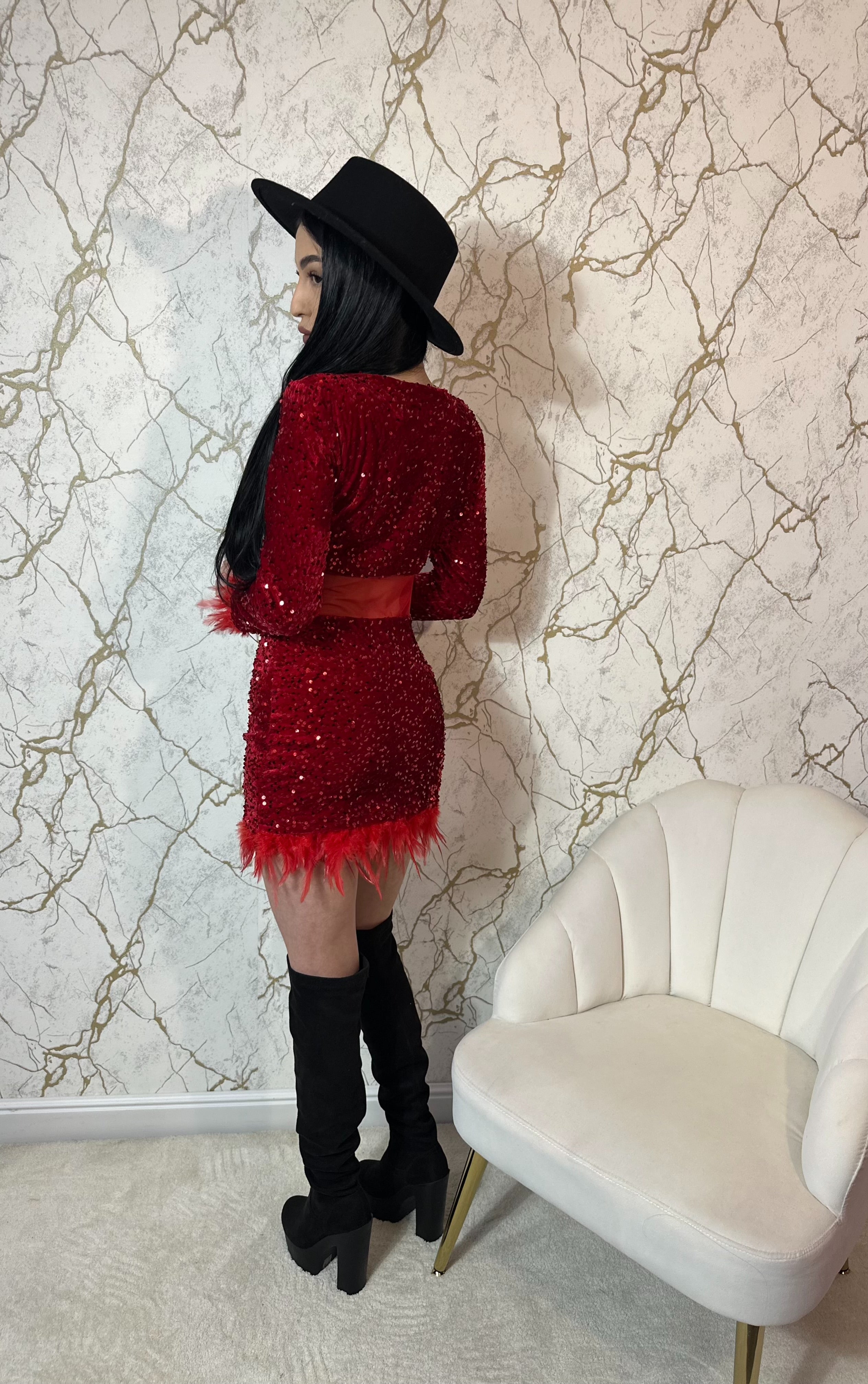 Rochie Selena Red