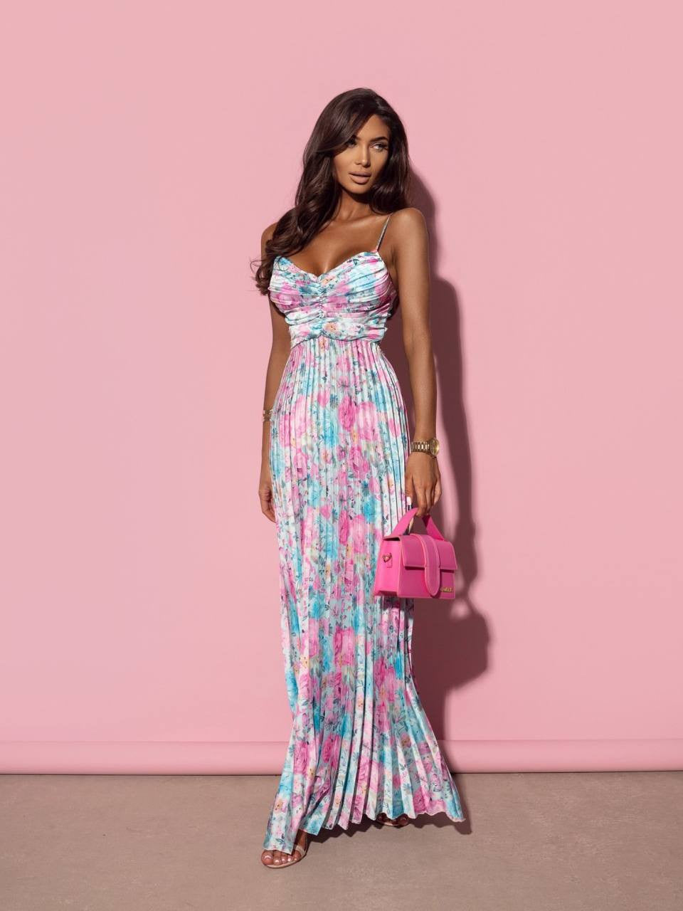 Rochie Plisată Leyla Floral Print