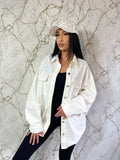 Jachetă Denim White