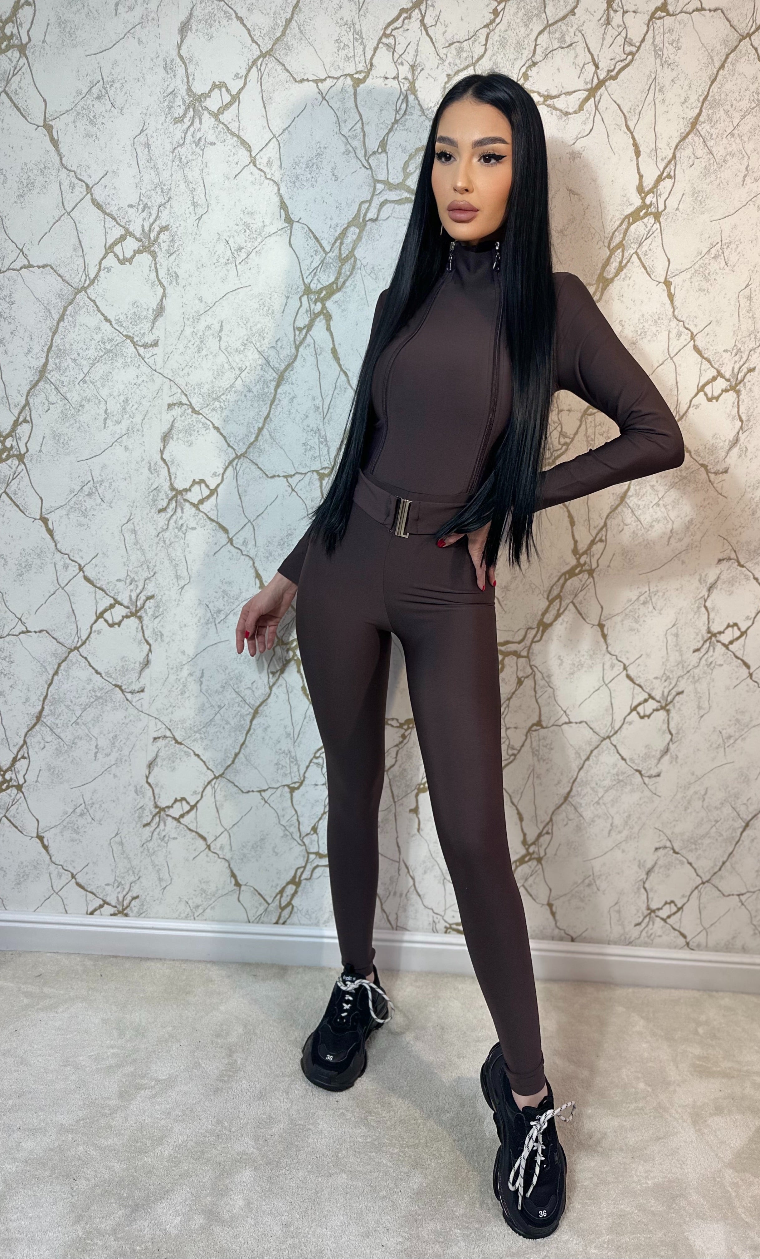 Salopeta Modelatoare Lycra Brown