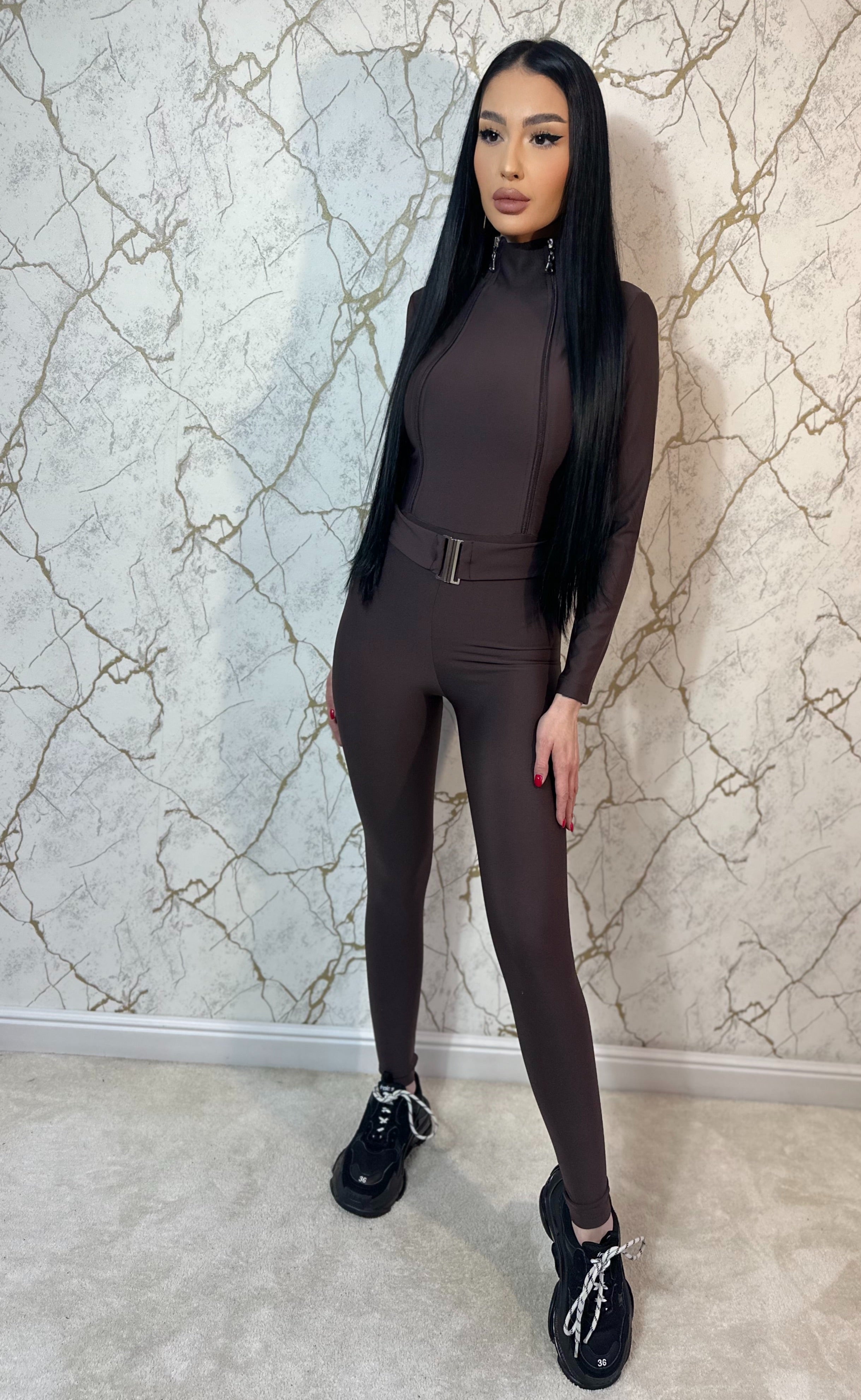 Salopeta Modelatoare Lycra Brown