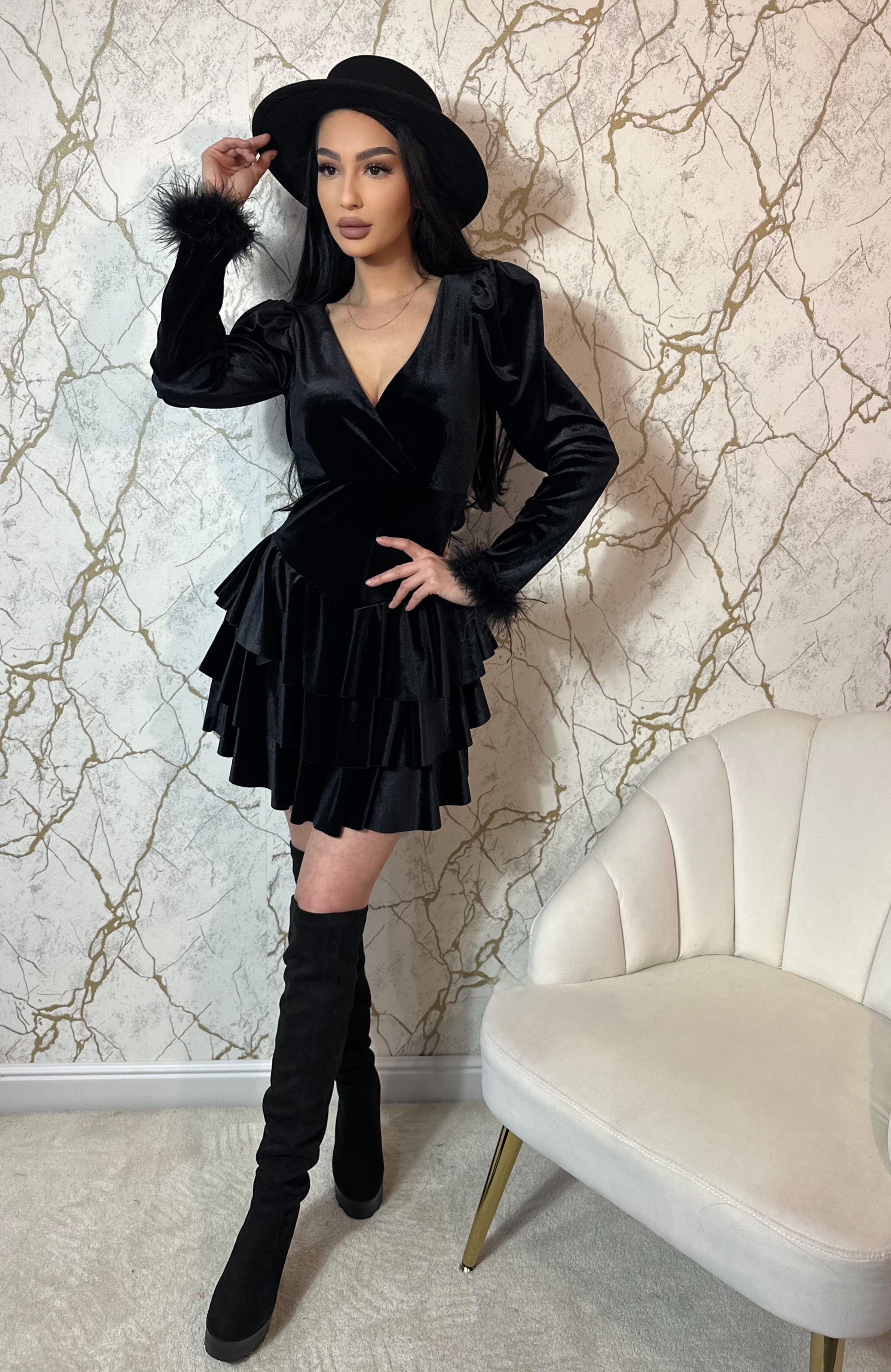 Rochie Prive Puf Black