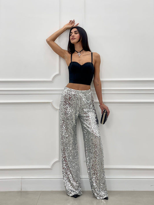 Pantaloni Paiete Disco - Demhana Boutique 