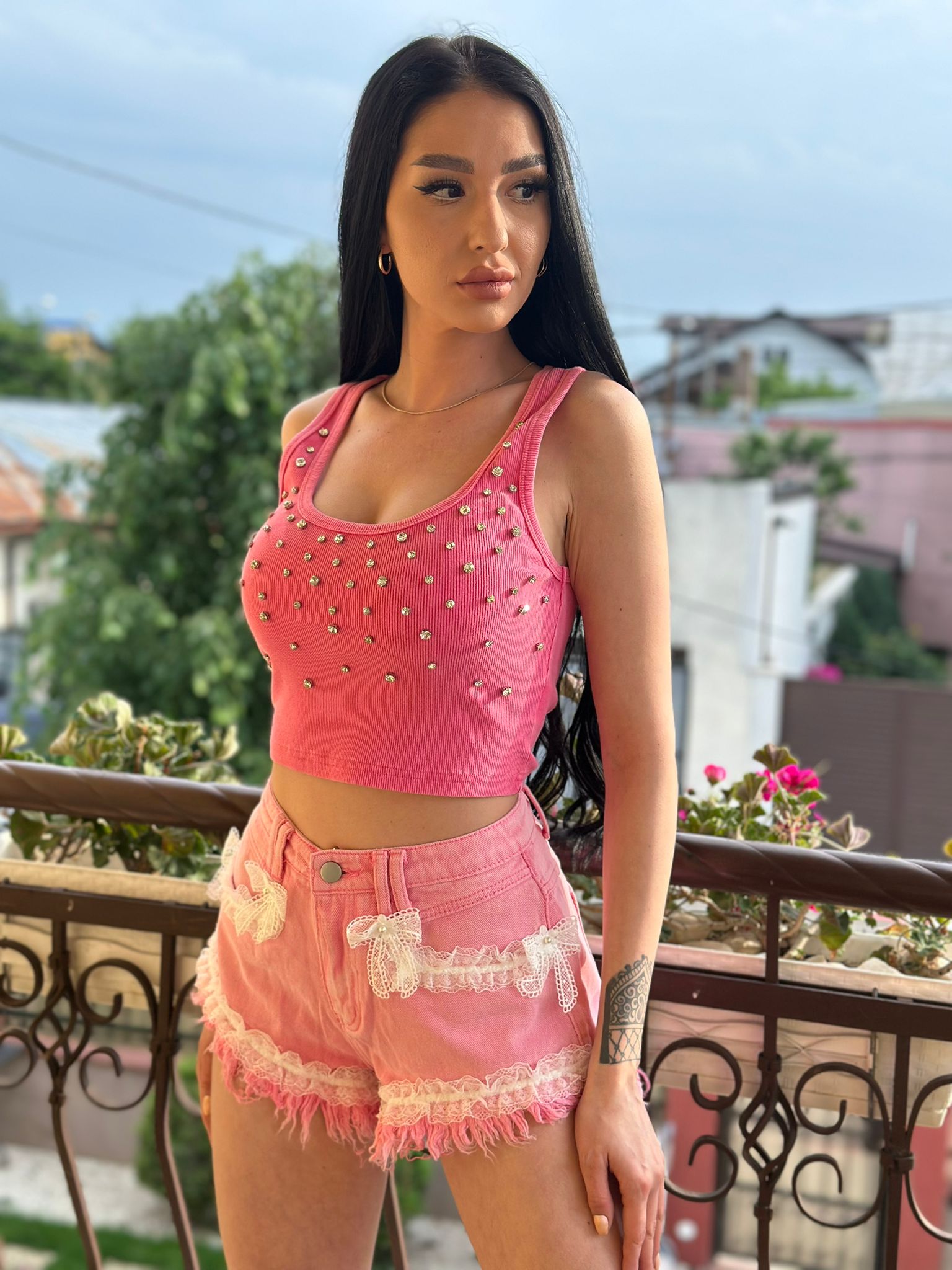 Pantaloni Scurți Ribbon