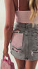 Fusta Pink Sparkle Grey